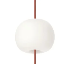 Suspension*KDLN Suspension, Kushi 16, cuivre, Ø16cm, H26cm - blanc, cuivre