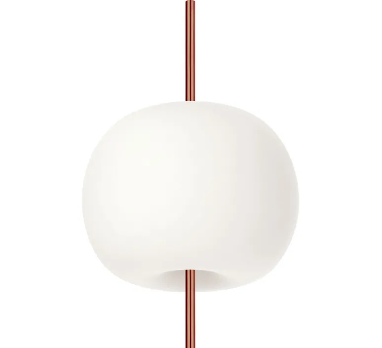 Suspension*KDLN Suspension, Kushi 16, cuivre, Ø16cm, H26cm - blanc, cuivre