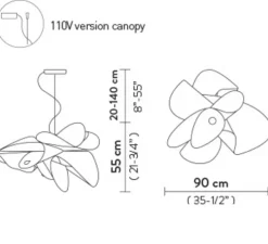 Suspension, La belle étoile L, noir, LED, 3000K, 4300lm Ø90cm, H55cm - SLAMP