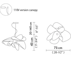 Suspension*Slamp Suspension, La belle étoile S, , LED, Ø73cm, H43cm - noir