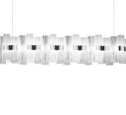 Suspension, La lollo linear 140, blanc, LED, dim, 2700K, 12420 lm, L142cm, H28cm - Slamp