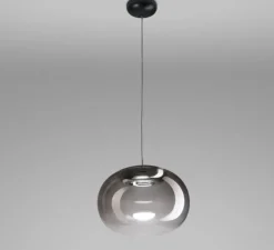 Suspension*Stilnovo Suspension, La Mariée, , LED, dim, 3000K, 1008 lm, Ø28cm, H21,3cm - gris fumé