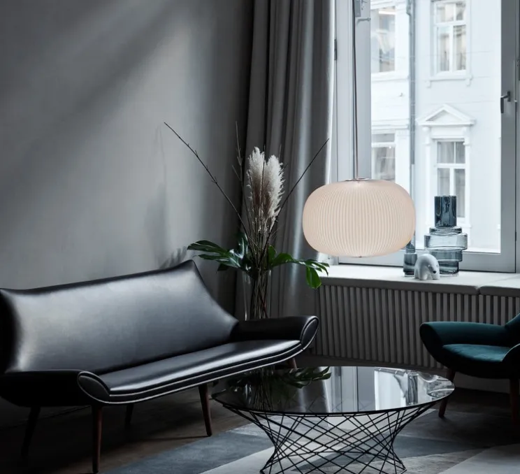 Suspension, Lamella 1, blanc, aluminium, LED, Ø46cm, H33cm - Le Klint