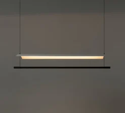 Suspension*Santa & Cole Suspension, Lamina 85, , LED, dim, 2700K, 1394 lm, L98,7cm, H12,6cm - noir et blanc