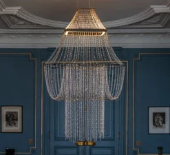 Suspension*DCW éditions Paris Suspension, Lampe C 900, , LED, dim, 2400K, 6200 lm, L90cm, H152cm - argent