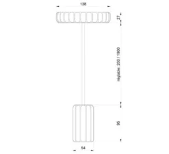 Suspension*Alucyne Suspension, Lana, , Ø5,4cm, H9,5cm - rose