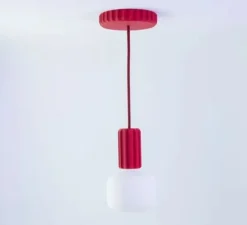 Suspension*Alucyne Suspension, Lana, , Ø5,4cm, H9,5cm - rouge