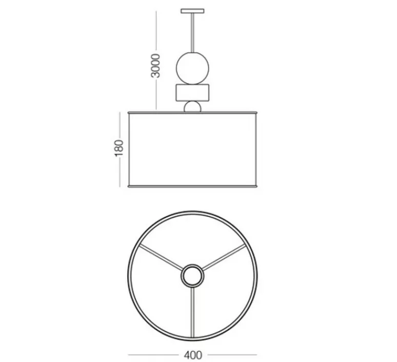 Suspension*Emko Suspension, Large Spiedino, , IP24, Ø40cm, H48cm - blanc