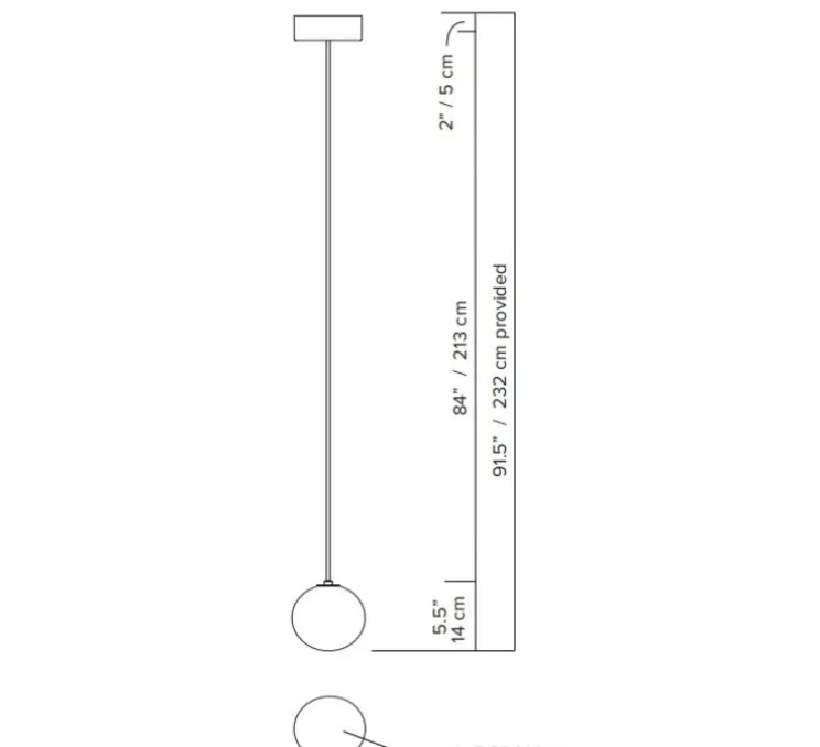 Suspension, Laurent 10, blanc, corde laiton, Ø14cm, H14cm - Lambert&Fils