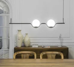 Suspension*Faro Suspension, LE VITA , , LED, 2700K, 1200lm, L103cm, H18cm - noir