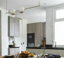 Suspension*Faro Suspension, Le vita, , LED, 2700k, 1200lm, L103cm, H18cm - blanc, or