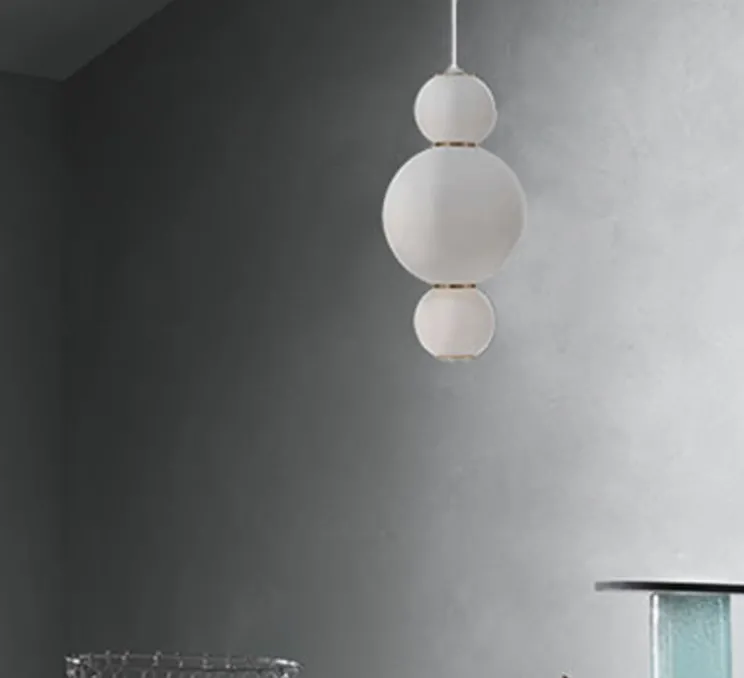 Suspension, LED, 1180 lm, 2700 K, A, Pearls , blanc, or, Ø18cm, H36cm - Formagenda