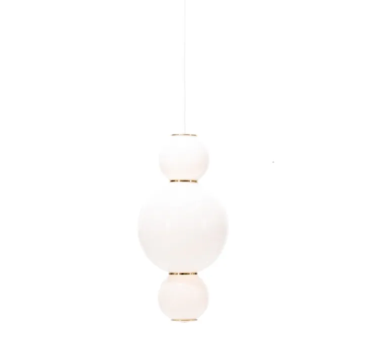Suspension, LED, 1180 lm, 2700 K, A, Pearls , blanc, or, Ø18cm, H36cm - Formagenda
