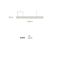 Suspension*Tunto Suspension, LED40, , 2700K, L100cm - blanc