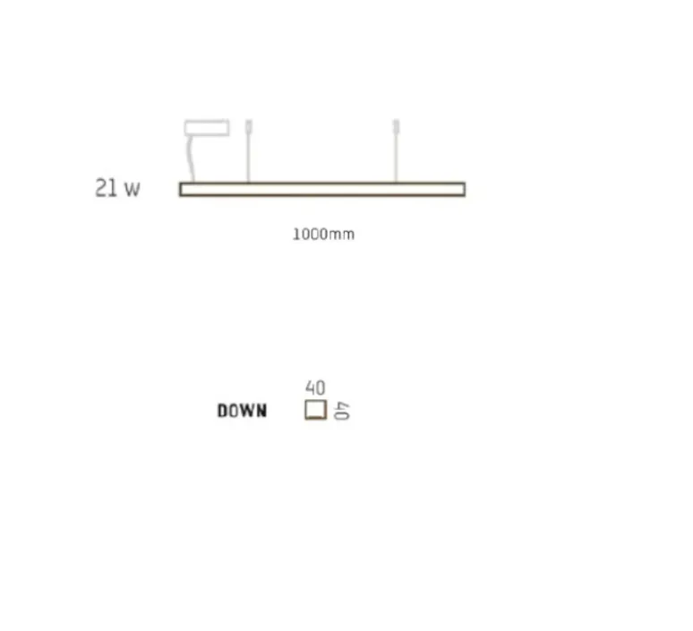 Suspension*Tunto Suspension, LED40, , 2700K, L100cm - blanc