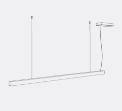 Suspension, LED40 pendant, chêne naturel, LED, 3000K, 1630lm, L130cm, H4cm - TUNTO