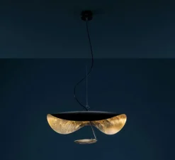 Suspension*Catellani & Smith Suspension, Lederam Manta S1, , LED, dim, 2700K, 1550 lm, L60cm, H30cm - noir, or