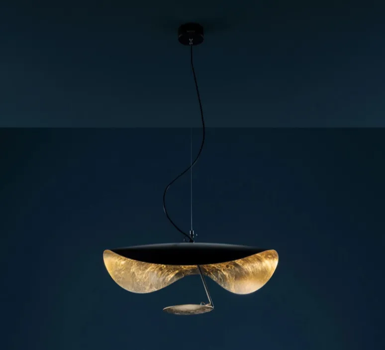 Suspension*Catellani & Smith Suspension, Lederam Manta S1, , LED, dim, 2700K, 1550 lm, L60cm, H30cm - noir, or