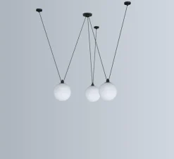 Suspension*DCW éditions Paris Suspension, Les Acrobates de Gras N°325, , Ø25cm, H25cm - opalin