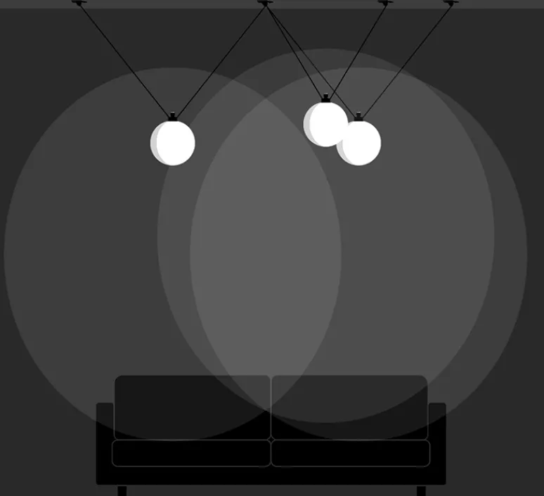 Suspension*DCW éditions Paris Suspension, Les Acrobates de Gras N°325, , Ø25cm, H25cm - opalin