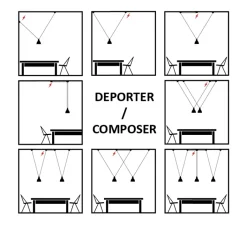 Suspension*DCW éditions Paris Suspension, Les Acrobates de Gras N°325, , Ø25cm, H25cm - opalin