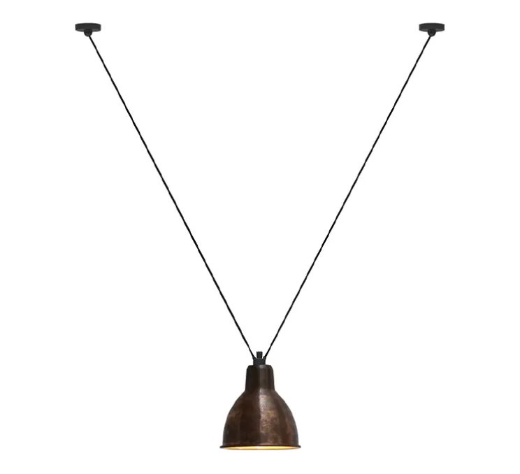 Suspension, Les Acrobates de Gras N°323 XL, cuivre brut/intérieur cuivre brut, Ø22cm, H22cm - DCW éditions Paris