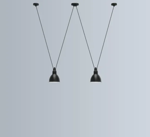Suspension, Les Acrobates de Gras N°324, noir/intérieur blanc, Ø17cm, H17cm - DCW éditions Paris