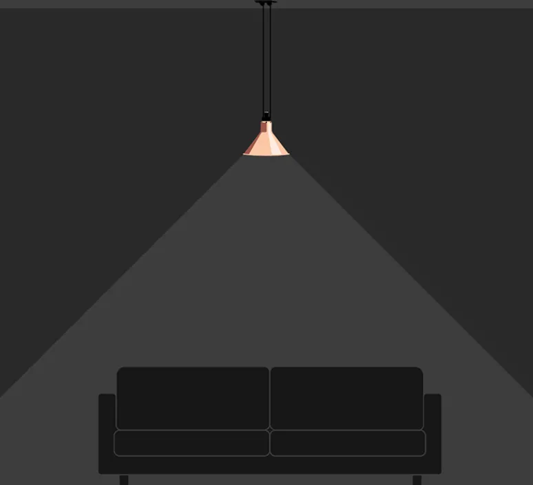Suspension*DCW éditions Paris Suspension, Les Acrobates de Gras N°322, , Ø26cm, H21,6cm - cuivre/cuivre intérieur