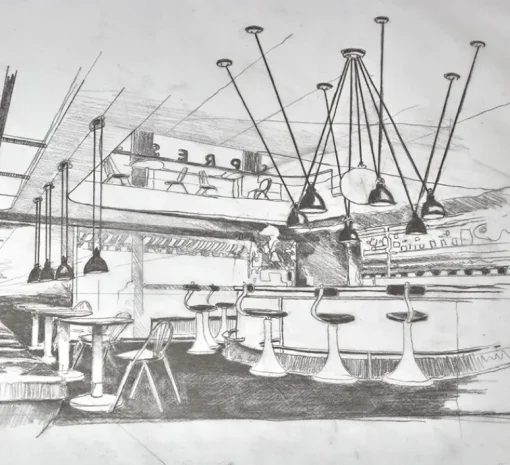 Suspension*DCW éditions Paris Suspension, Les Acrobates de Gras N°322, , Ø26cm, H21,6cm - cuivre/cuivre intérieur