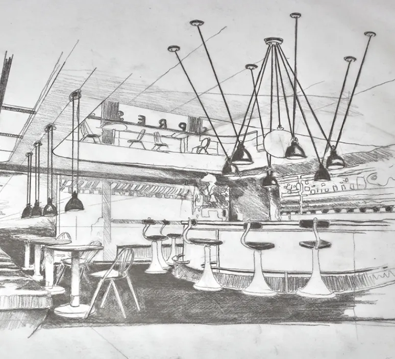 Suspension*DCW éditions Paris Suspension, Les Acrobates de Gras N°322, , Ø26cm, H21,6cm - cuivre/cuivre intérieur