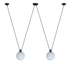 Suspension*DCW éditions Paris Suspension, Les Acrobates de Gras N°324, , Ø25cm, H25cm - opalin