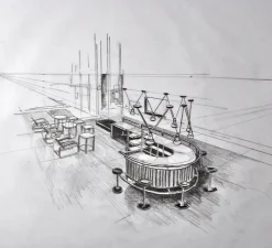 Suspension*DCW éditions Paris Suspension, Les Acrobates de Gras N°324, , Ø25cm, H25cm - opalin