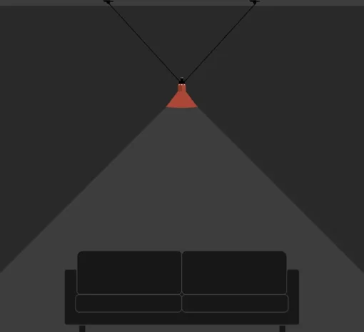 Suspension, Les Acrobates de Gras N°323, rouge/intérieur blanc, Ø26cm, H21,6cm - DCW éditions Paris