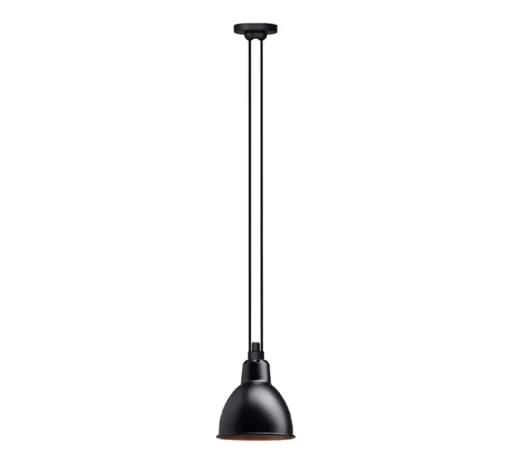Suspension*DCW éditions Paris Suspension, Les Acrobates de Gras N°322, , Ø17cm, H17cm - noir/intérieur cuivre