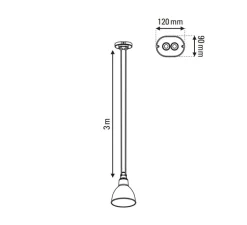 Suspension*DCW éditions Paris Suspension, Les Acrobates de Gras N°322, , Ø17cm, H17cm - noir/intérieur cuivre