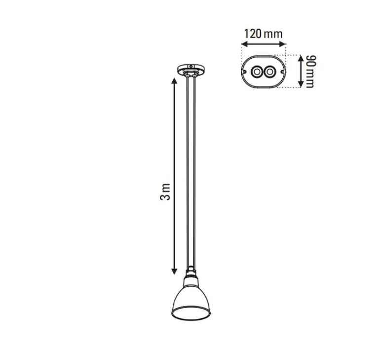 Suspension*DCW éditions Paris Suspension, Les Acrobates de Gras N°322, , Ø17cm, H17cm - noir/intérieur cuivre
