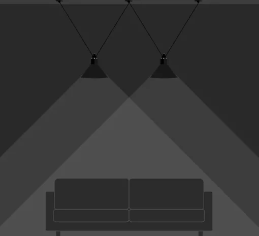 Suspension*DCW éditions Paris Suspension, Les Acrobates de Gras N°324, , Ø32cm, H23cm - noir/intérieur blanc