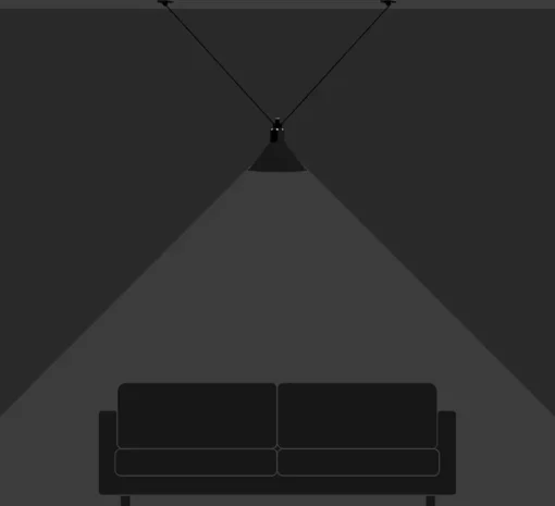 Suspension*DCW éditions Paris Suspension, Les Acrobates de Gras N°323, , Ø32cm, H23cm - noir/intérieur blanc