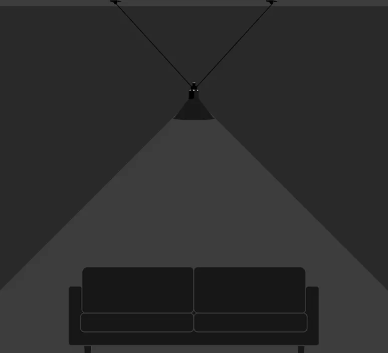 Suspension*DCW éditions Paris Suspension, Les Acrobates de Gras N°323, , Ø32cm, H23cm - noir/intérieur blanc