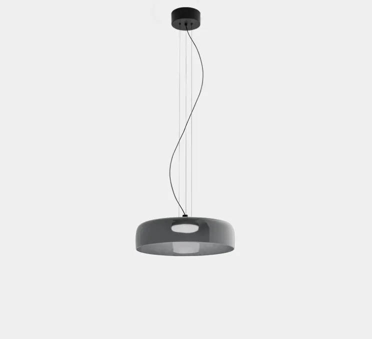 Suspension, Levels 1 Body, fumé, LED, dim, 3000K, 1255 lm, Ø42cm, H15cm - LEDS C4