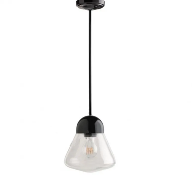 Suspension*Zangra Suspension, light.036, avec glass028, , Ø18cm, H71cm - noir