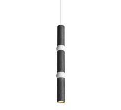 Suspension*Oblure Suspension, Lightbone L, , LED, Ø7,6cm, H83,6cm - noir