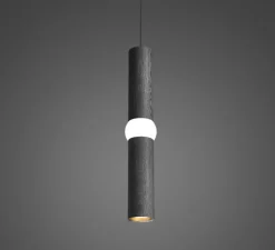 Suspension*Oblure Suspension, Lightbone M, , LED, Ø7,6cm, H53,6cm - noir