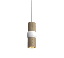 Suspension, Lightbone S, naturel, LED, Ø7,6cm, H24cm - Oblure