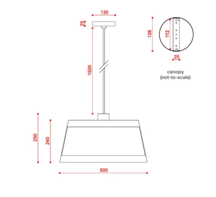 Suspension, Lilly, 558.25, noir texturé, tissu beige et maille noire, IP40, Ø50cm, H25cm - Tooy