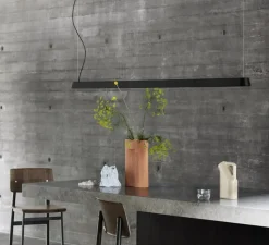 Suspension*Muuto Suspension, Linear, , LED, 3000K, 1880lm, L169,2cm, H5,4cm - noir