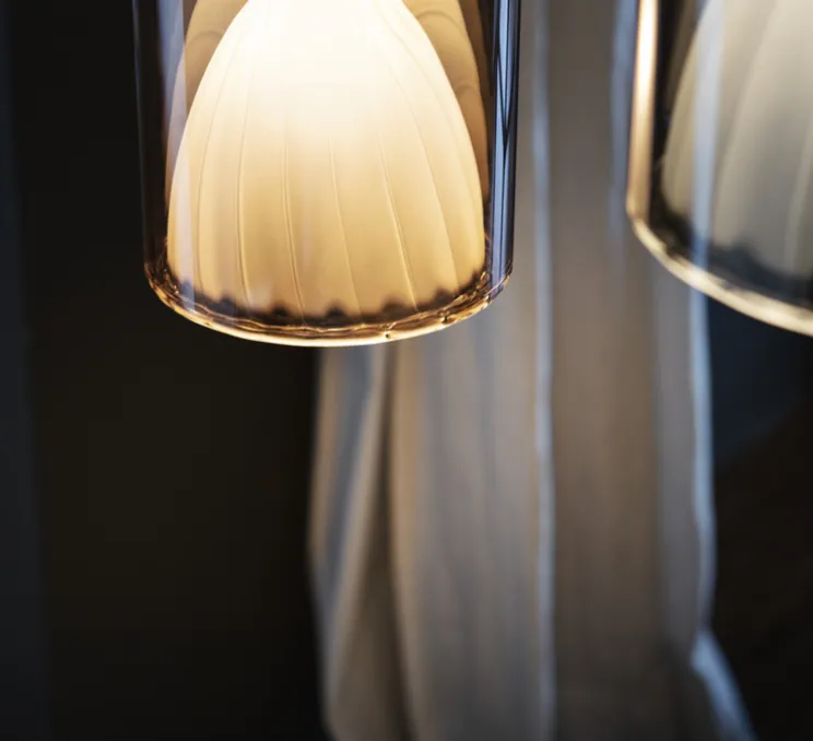 Suspension, Lit, Large, orange, Ø20cm, H42cm - Penta