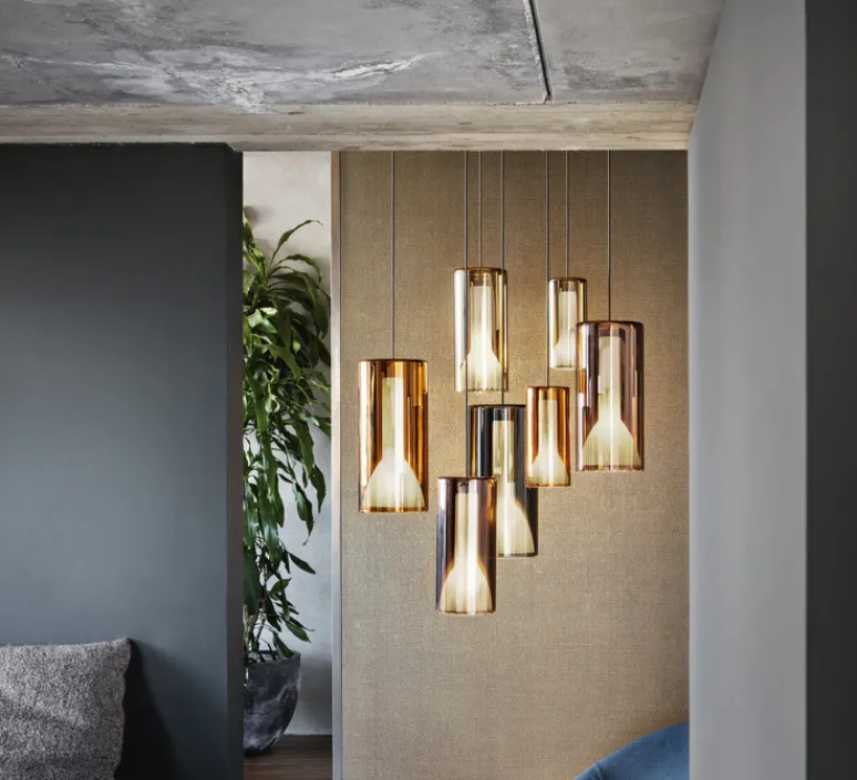 Suspension*Penta Suspension, Lit, Medium, , Ø16cm, H34cm - violet