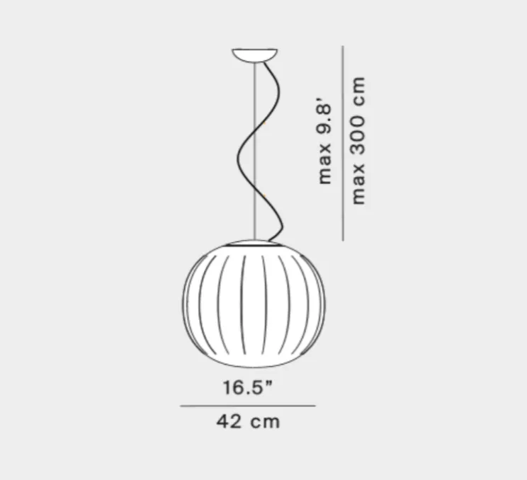 Suspension, Lita, blanc, Ø42cm, H30cm, LED - LUCEPLAN