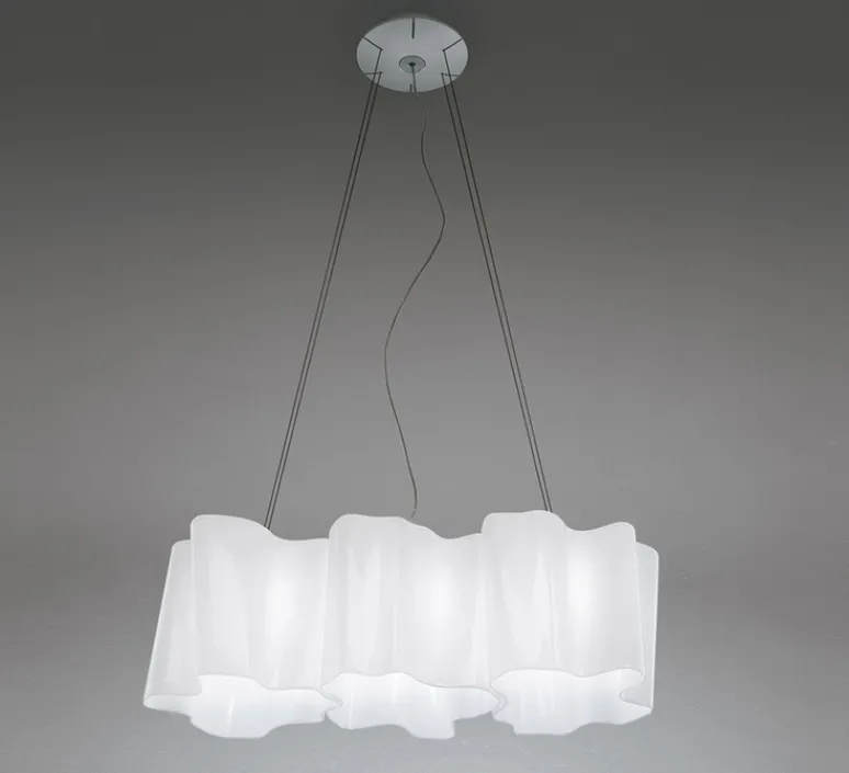 Suspension*Artemide Suspension, Logico Mini suspension 3 in linea, , 2900K, 3250lm, L66cm, H22cm - blanc